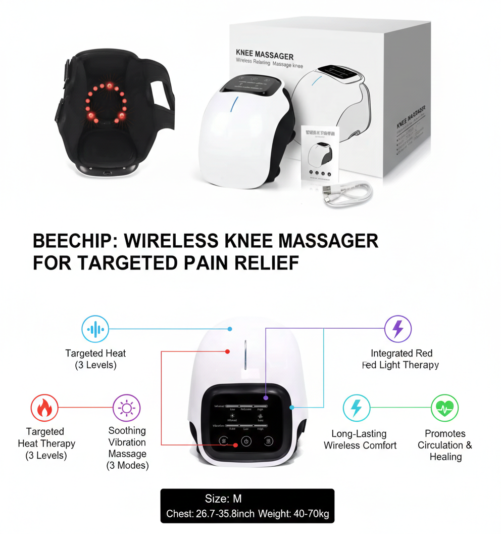 Heated Knee Massager for Comfort & Relaxation