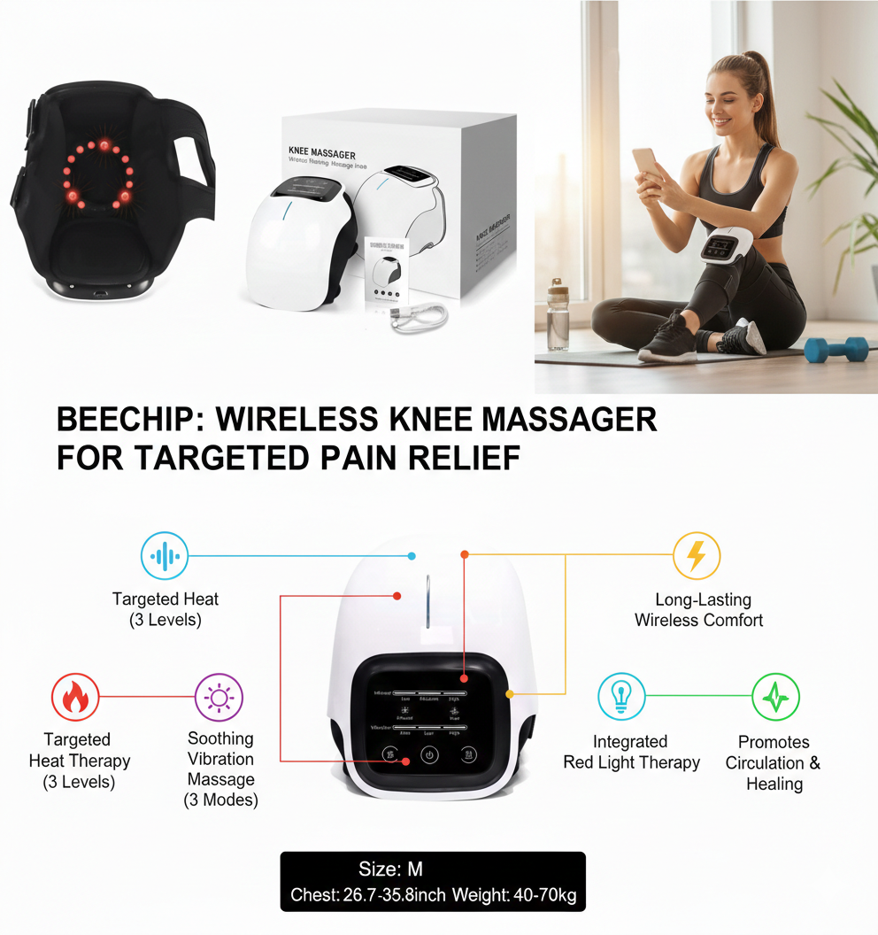 Heated Knee Massager for Comfort & Relaxation